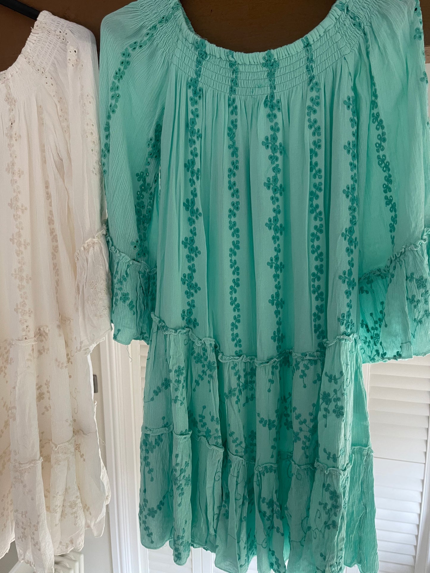 Darcy Embroidered Top - Mint Green