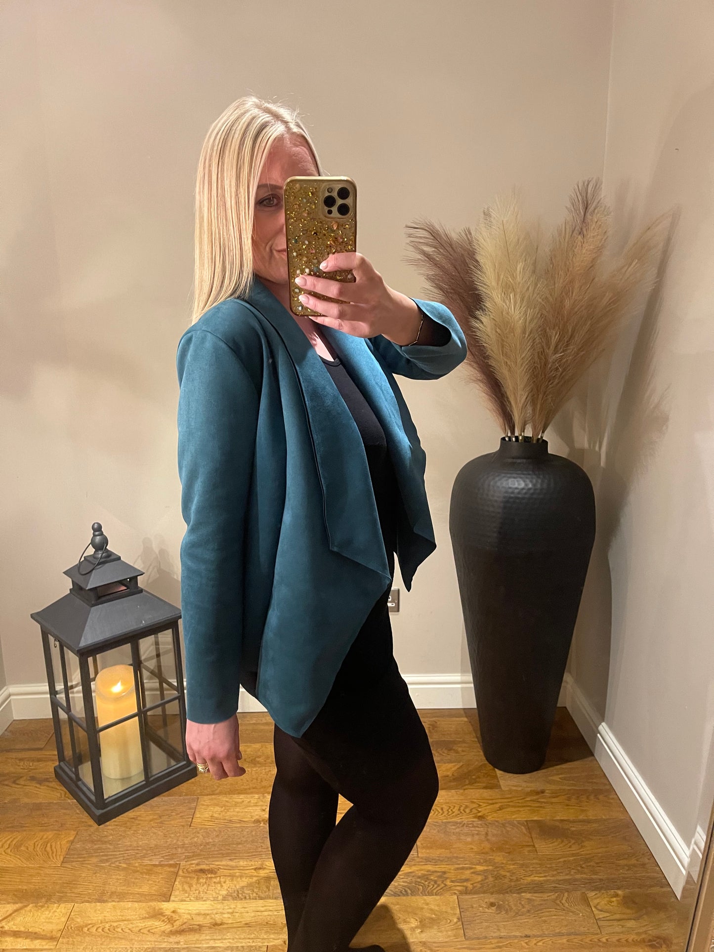 Kyle - Suede Jacket - Teal