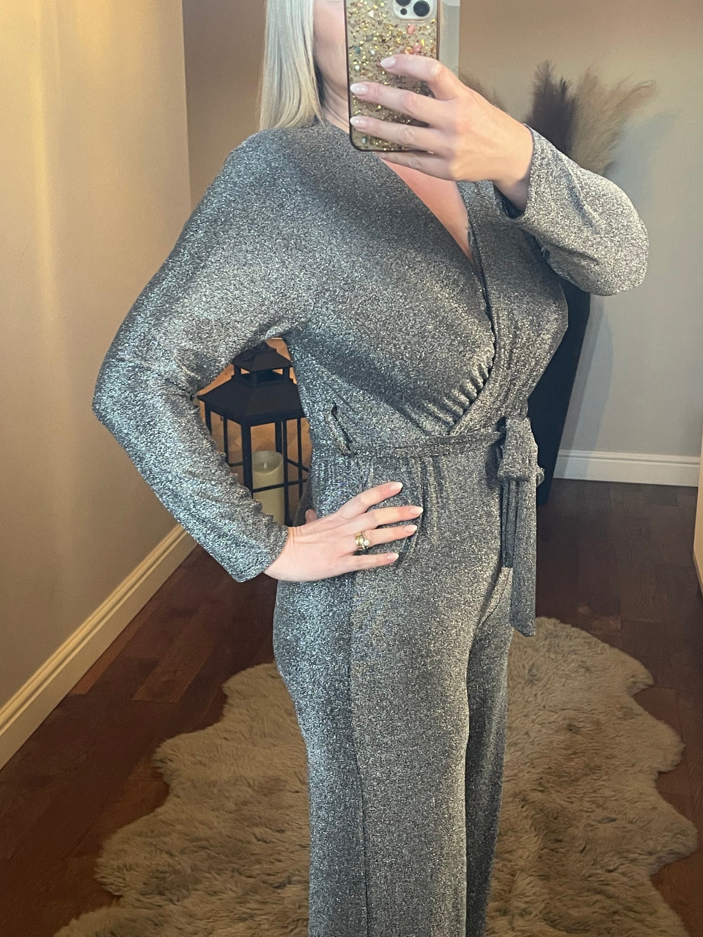 Sparkle Jumpsuit - Silver