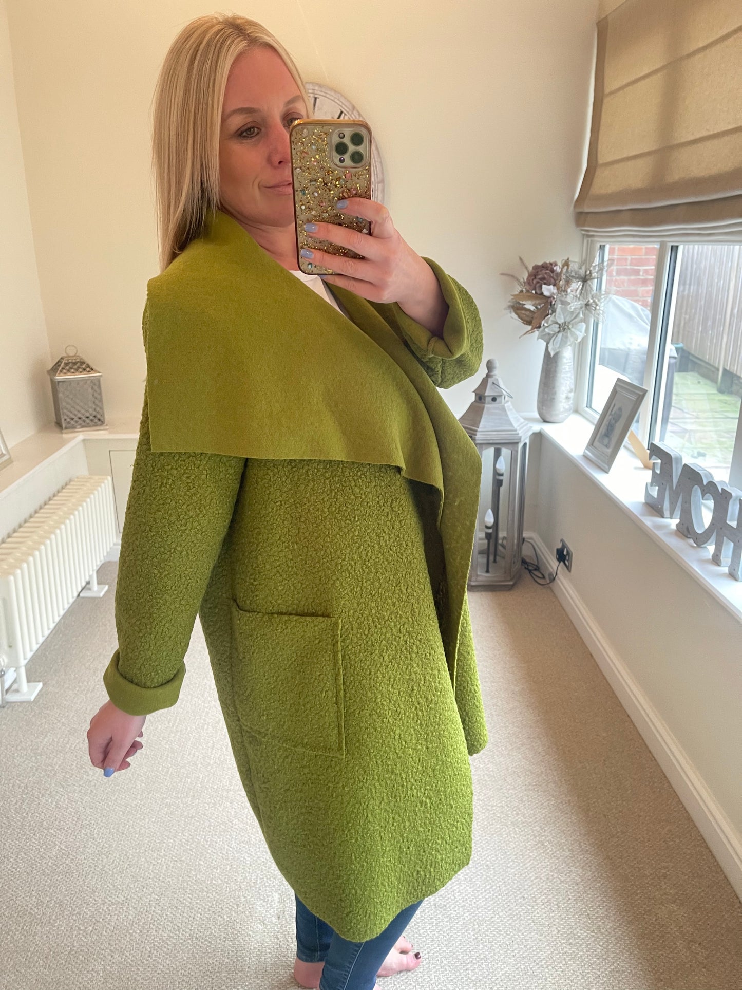 Waterfall Boucle Coats - Pistachio