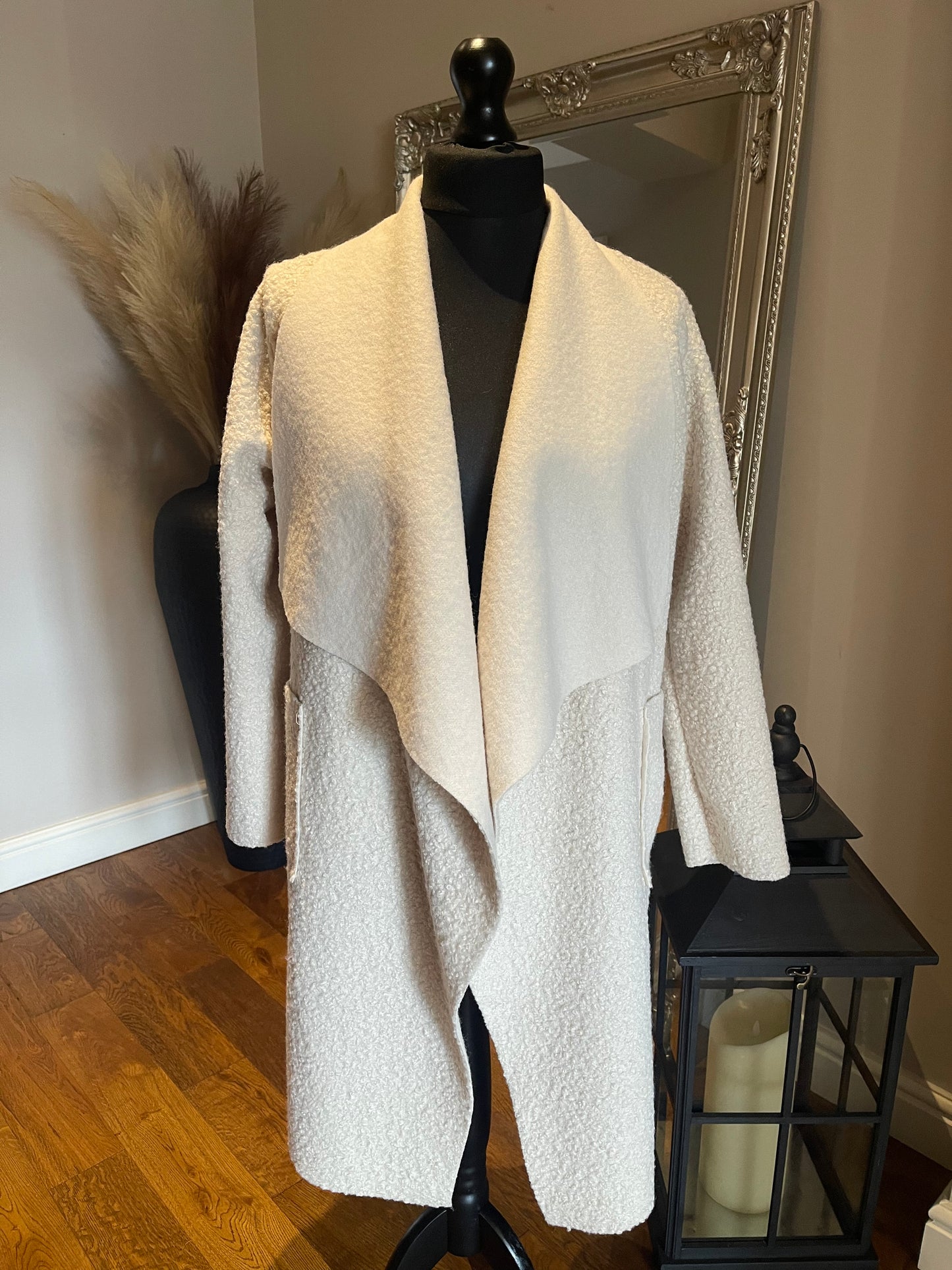 Waterfall Boucle Coat - Winter White