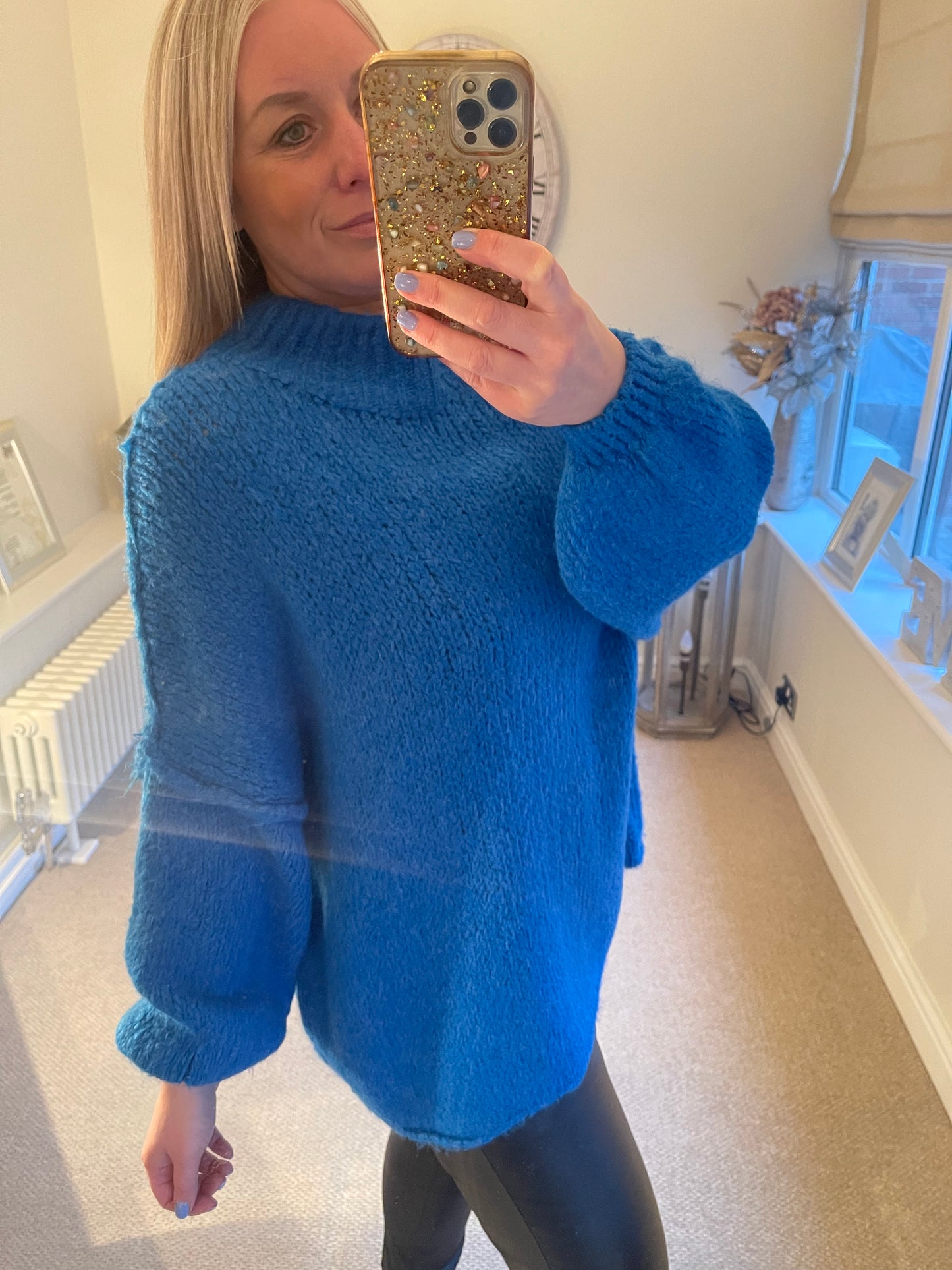 Belinda - Bubble Sleeve Jumper - Royal Blue