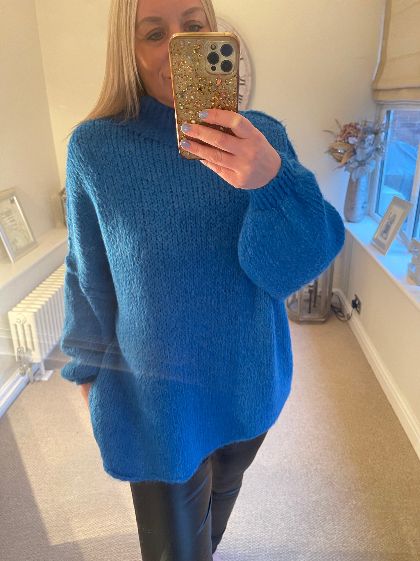 Belinda - Bubble Sleeve Jumper - Royal Blue