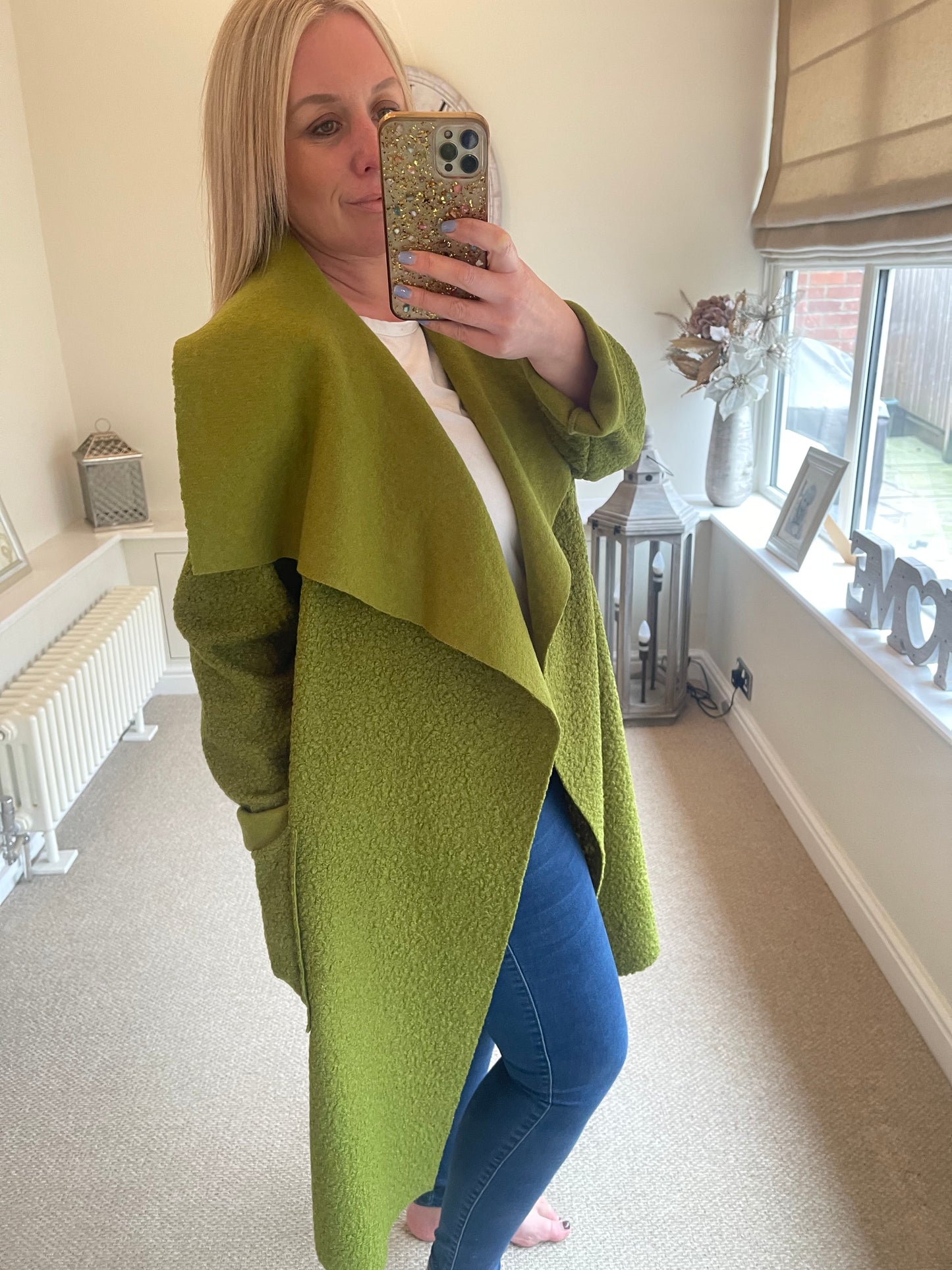 Waterfall Boucle Coats - Pistachio