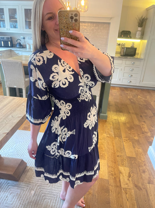 Savannah Dress - Navy